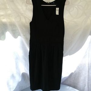 New Gap Black Dress w/ Pleated Hems,Waist, Pocket